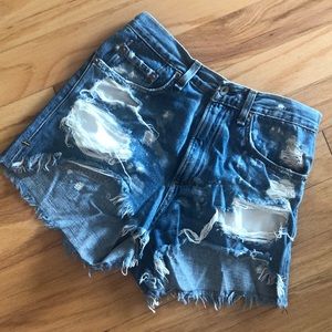 Distressed rag and bone shorts